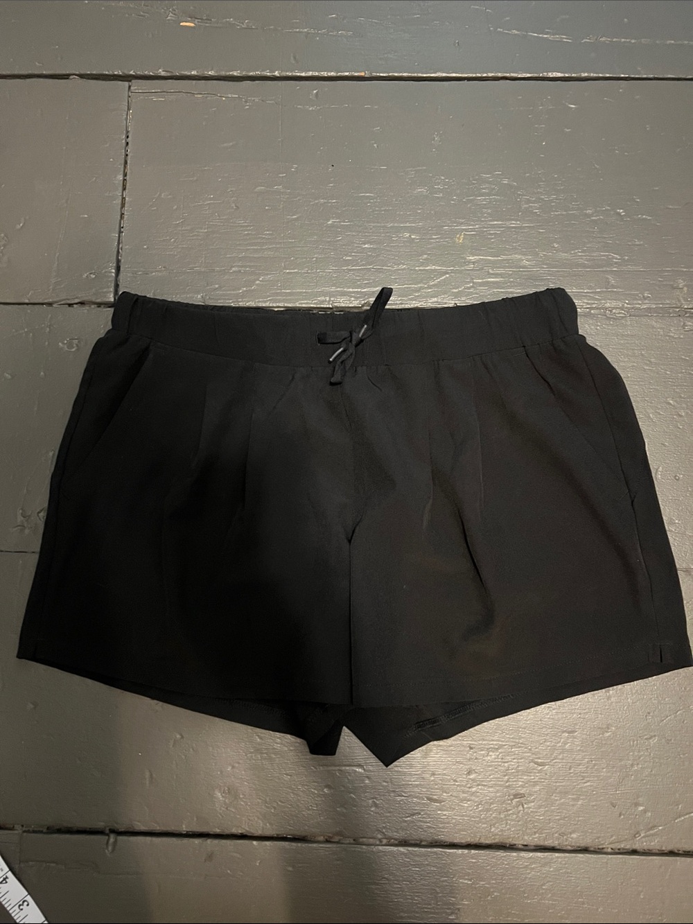 Black Drawstring Waist Shorts